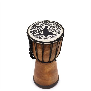 Ručně vyráběný široký buben na djembe - 25 cm