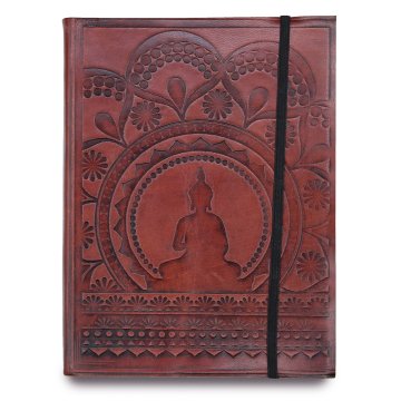 Střední zápisník s popruhem - Tibetská mandala