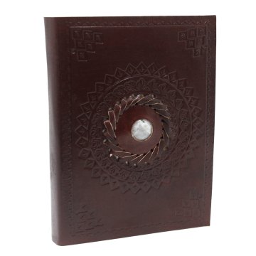 Kožený zápisník z měsíčního kamene 17x12 cm